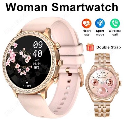 Frauen Smart Uhr Doppel Strap Herzfrequenz Schlaf Überwachung Drahtlose Anruf De
