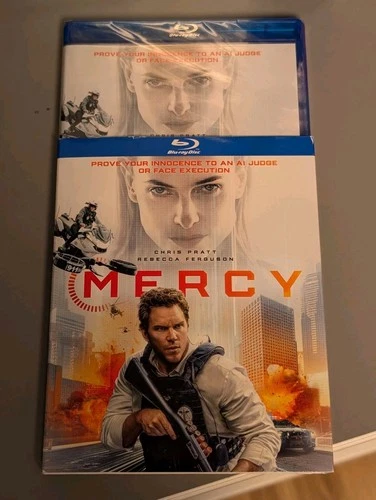 BRAND NEW  & SEALED  *MERCY*  CHRIS PRATT   W/SLIPCOVER BLU-RAY & DIGITAL CODE