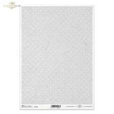 Light Gray Polka Dot | A4 Rice Paper | Paper for Decoupage | ITD Collection