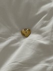 22mm Gold Plated sterling silver Petite Heart Charm Pendant handmade hand set CZ — photo 1