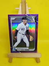 2024 Bowman Chrome Draft Purple Refractor Jeral Perez #'d 047/250 - White Sox