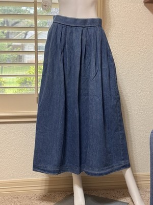 Vintage 90 s Ruff Hewn Denim Skirt 30  Waist