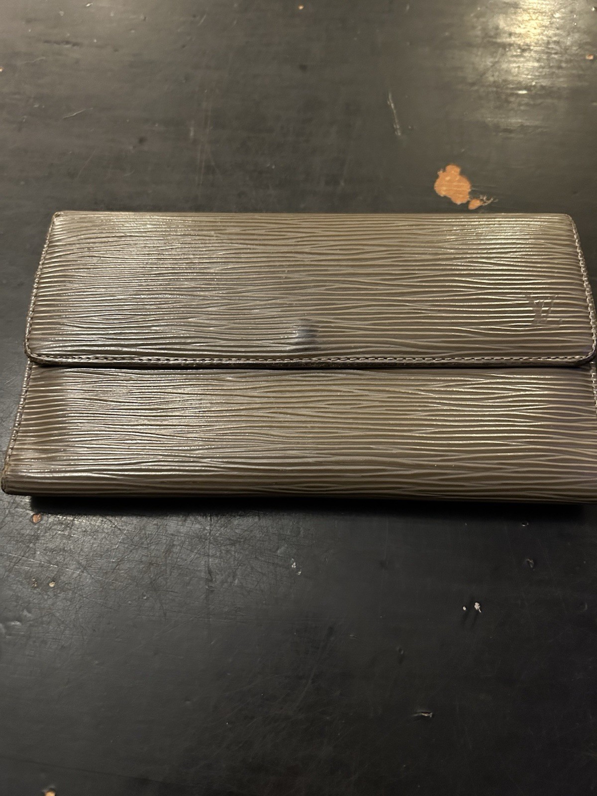 Louis Vuitton Brown Solid Pattern Folding Wallet … - image 1