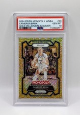 2024 Prizm Monopoly WNBA #39 Cameron Brink GOLD MILLIONAIRE SHIMMER /500 PSA 10