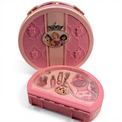 Disney Princess Vanity Makeup Playset Case & Table Mirror Set Pink – Works