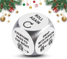 Santa Swap Gift Exchange Dice, White Elephant Game Christmas Games for... 
