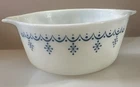 Vintage Pyrex Snowflake Garland Blue Casserole Dish Bowl NO lid 472 1-1/2 PT