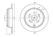 2x Bremsscheibe voll 23-1135C METELLI für ACURA HONDA