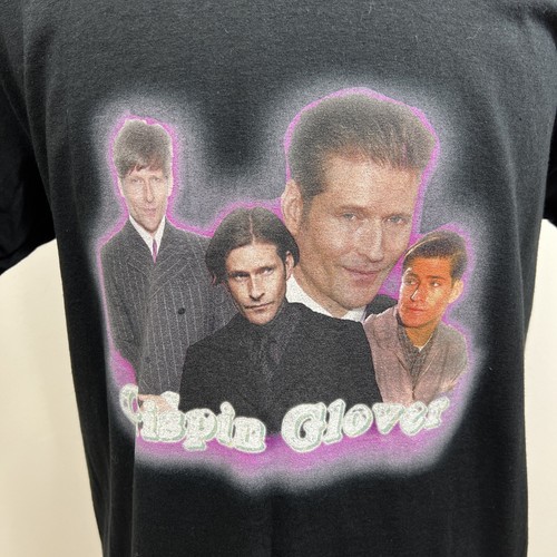CRISPIN GLOVER T Shirt Many Faces Black Crew Neck Size UK Large - Picture 3 of 12