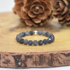 Sterling Silver Stacking Stretch Gemstone Ring SAPPHIRE September Birthstone