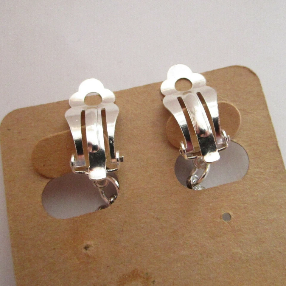 CLIPS Ohrclips lime Limette Tropfen grün Töne silberf ca 8cm lang - Bild 4 von 4