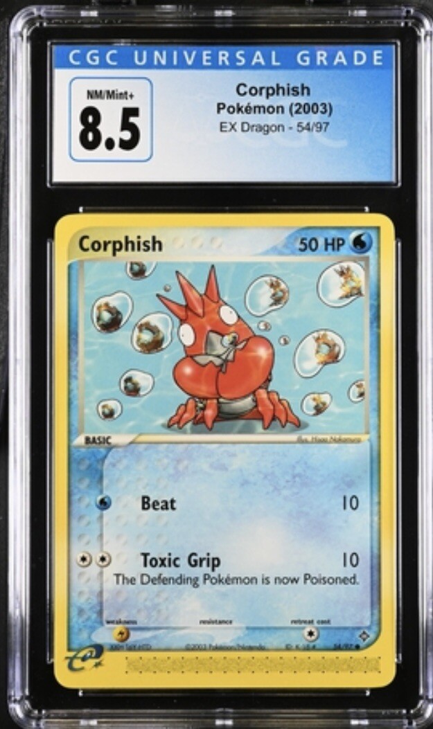Pokemon Corphish 54/97 Ex Dragon CGC 8.5