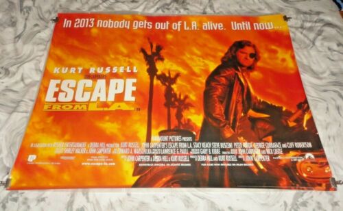 Escape From L.A. Original UK Quad Movie Cinema Poster 1996 Kurt Russell - Photo 1 sur 2