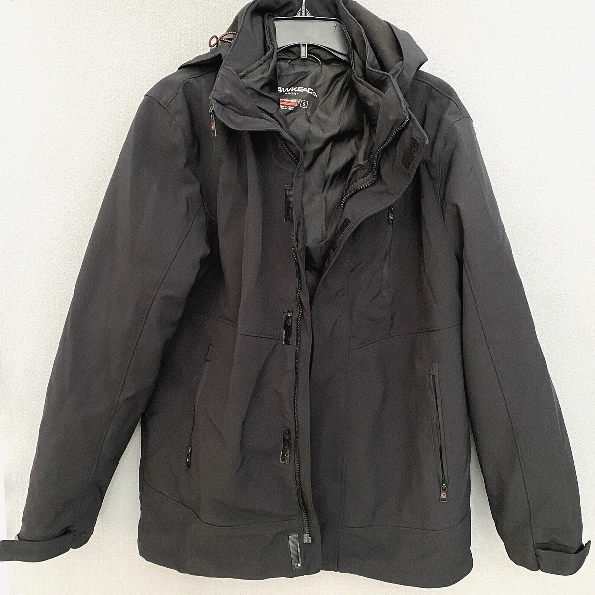 Hawke Co 3-in-1 Jacket Mens Small Black Parka Hood Ski Performance