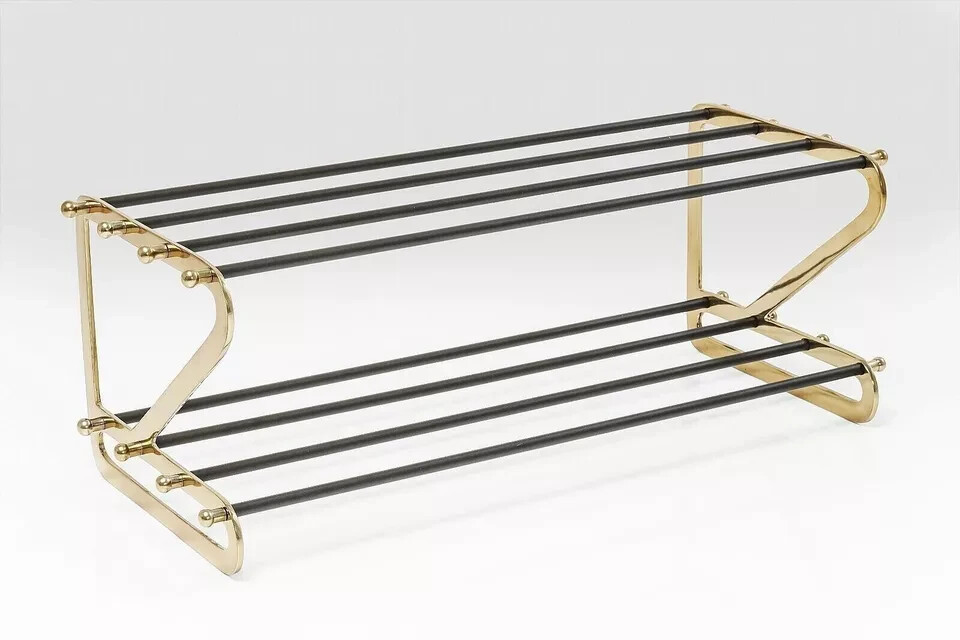Two-Tier Shoe Rack for Hallway Porch or Boot Room Storage-image