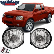 For 00-04 Nissan Frontier Sentra Clear Fog Lights Bumper Lamps Wiring Switch Kit