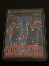 2021-22 Panini Contenders Optic Pick n Roll Joel Embiid Tyrese Maxey Blue /75