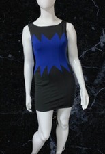 BNWT Dolly & Delicious RoyalBlue/Black Bodycon Dress Size 14