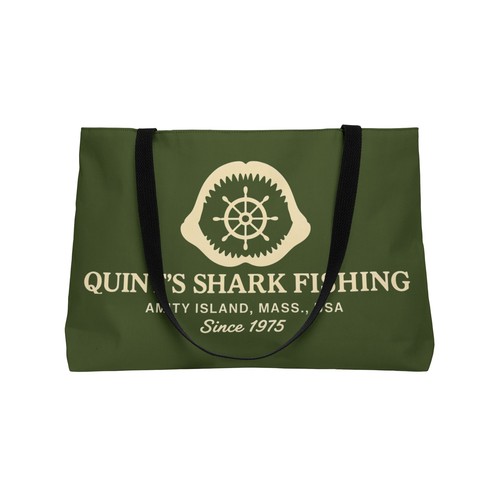 Quint's Shark Fishing Beach Tote Bag- Jaws 50th Anniversary - Picture 4 of 5