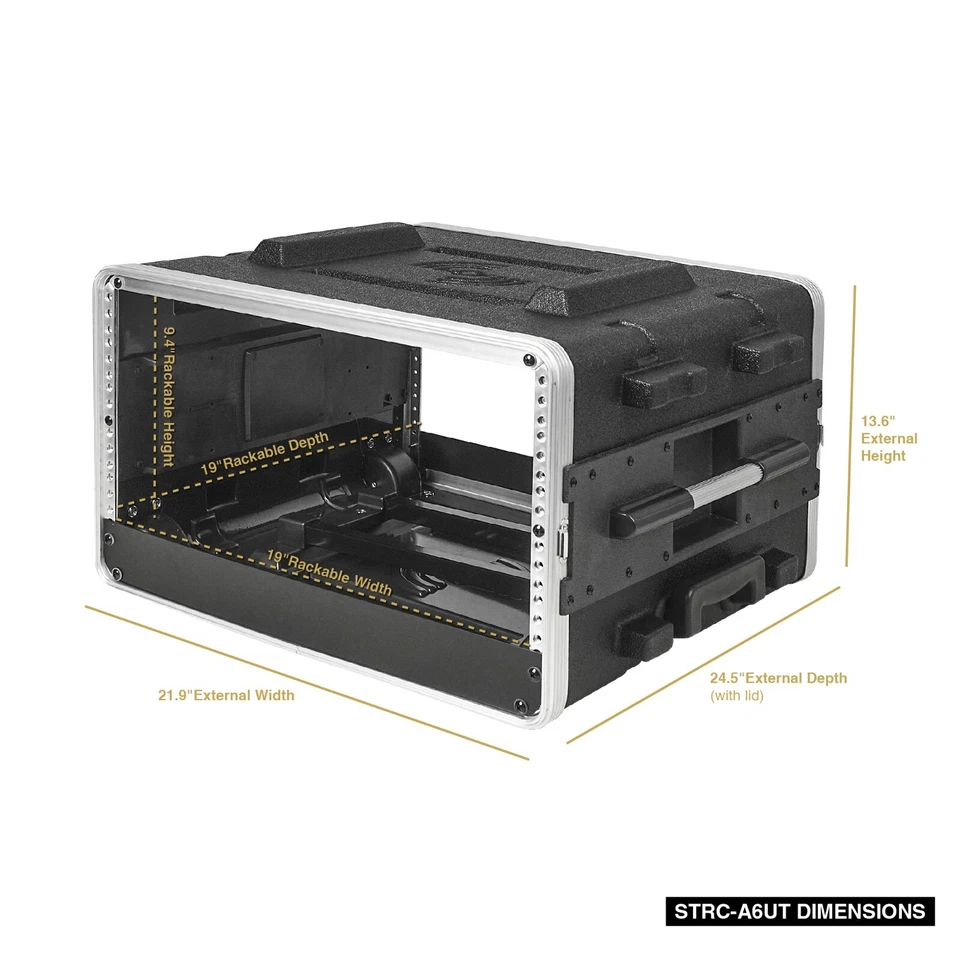 Sound Town Lightweight 5U PA DJ Rack/Road Case ABS,19” Depth (STRC