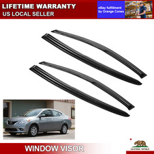 Window Visor Vent For 2012-2019 Nissan Versa Sedan Tape-on Wind Sun Vent Deflec Window Visor Vent For 2012-2019 Nissan Versa Sedan Tape-on Wind Sun Vent Deflec