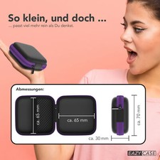 Kopfhörer Tasche Case Schutzhülle Aufbewahrungstasche Netzfach Eckig Lila – Bild 7