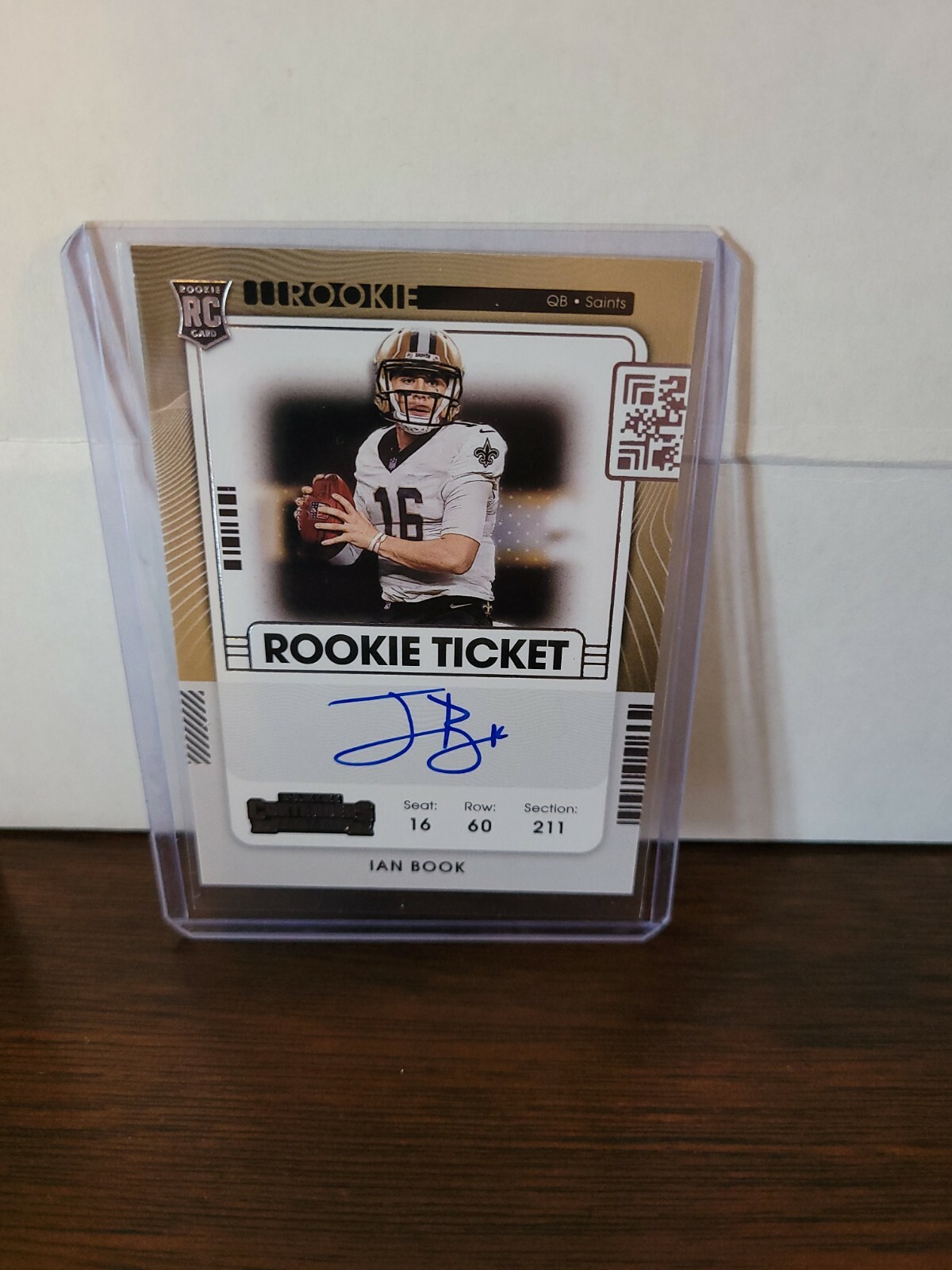 2021 NFL Contenders Ian Book Rookie Ticket On Card Auto Variation. Saints QB