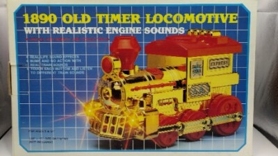 VINTAGE CREATOY 1890 OLD TIMER LOCOMOTIVE BLUE STAR EXPRESS W/ SOUNDS BOXED 1991