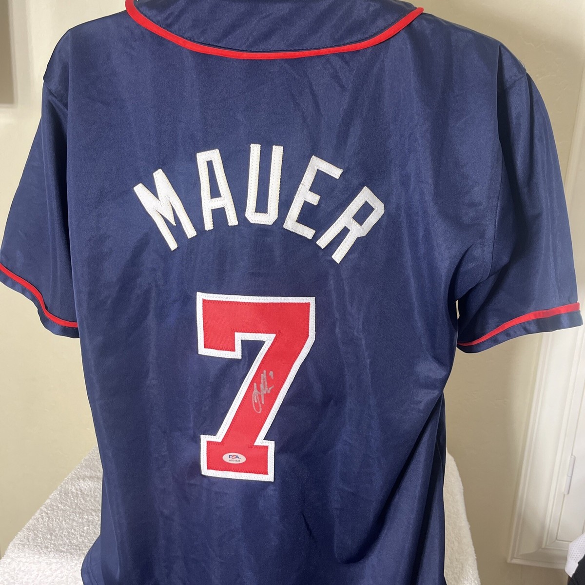 JOE MAUER AUTOGRAPHED SIGNED TWINS JERSEY PSA DNA AUTHENTICATED