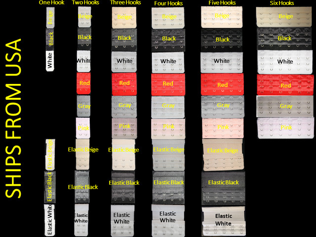 CLOSEOUT! Bra Extender 1, 2, 3, 4, 5, or 6 Hooks - Shipping From USA