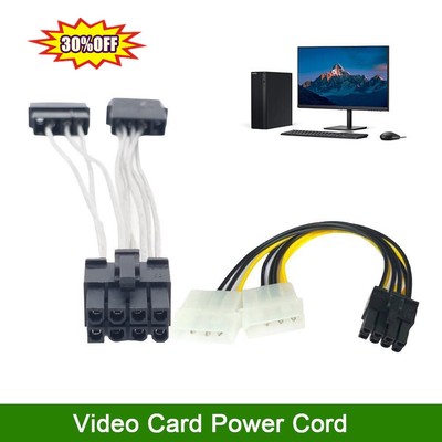 4 Pin Dual Molex IDE to 8 Pin PCI-E Power Supply Cable Video Graphics Card Best