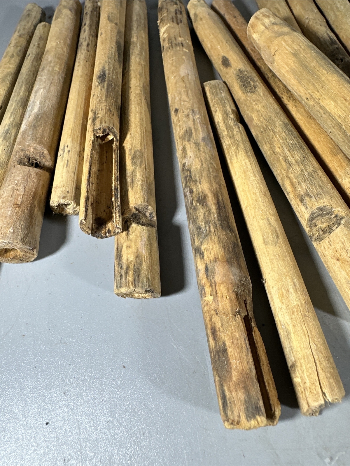 36 OLD WOODEN SAP SPOUTS All Wood SPILES ANTIQUE TAPS Sap Buckets Maple