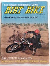 Dirt Bike May 72. 250 Cooper. Law 250 MX Bailey Trans AMA 72 Yamaha's.