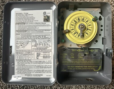 Open box Intermatic T104 24-Hour Electromechanical Mechanical Time Switch Indoor