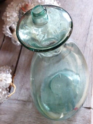 Large Antique French Glass Bottle Shepherd Era XVIII Century France 30cm Rare - Picture 3 of 7