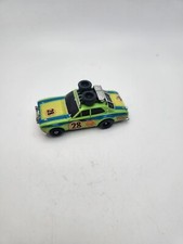1976 AURORA AFX RALLYE FORD ESCORT 28 LIME GREEN SLOT CAR NEAR MINT NICE RUNS