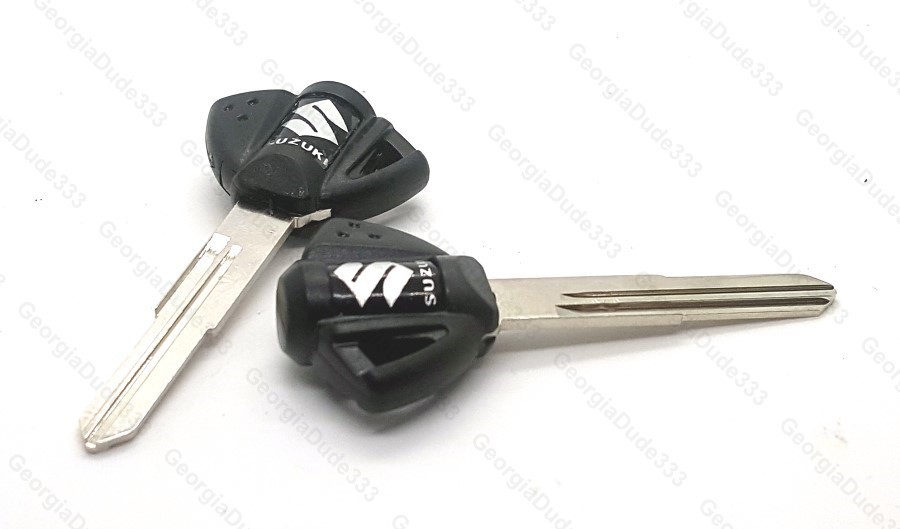 New! Suzuki Motorcycle Key Blank - Fits: 2001-16 GSXR & Hayabusa. Color: Black