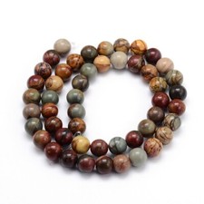 5 Strand Bead Round Jasper Stone Bead Strands 15 inch/strand DIY Jewelry Making