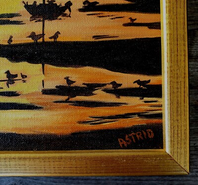Vintage 1974 Oil Painting 