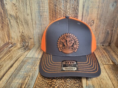 Certified Zip Tie Mechanic Trucker Snap NEW Leather Patch Cap Otto