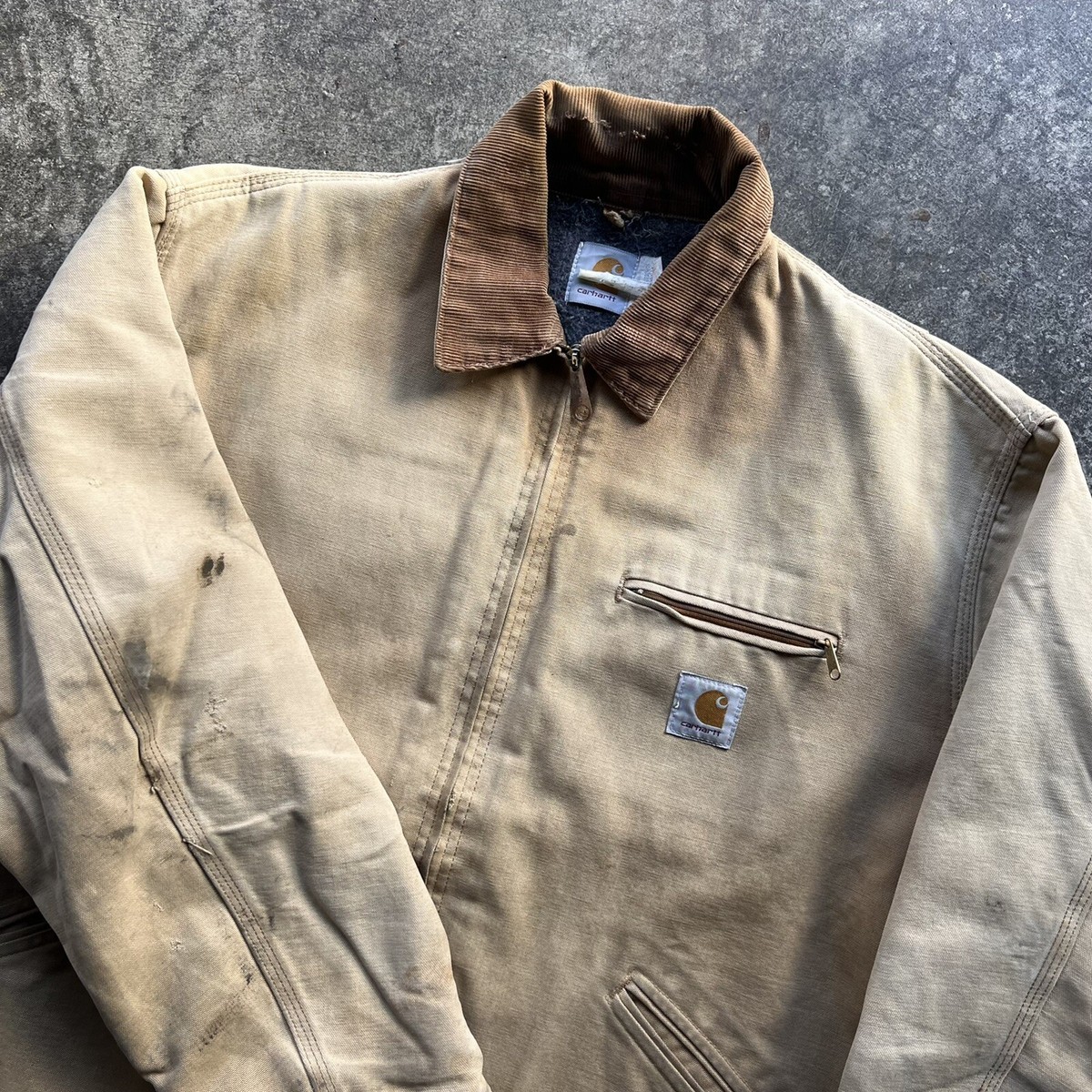 Vtg 90s Carhartt Detroit Flannel Lined Jacket Mens Sz XL/2XL Vtg 90s Carhartt Detroit Flannel Lined Jacket Mens Sz XL/2XL