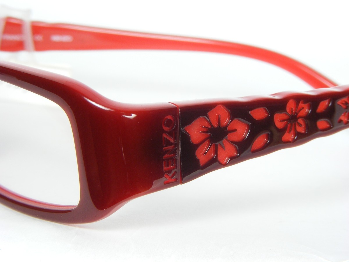 KENZO KZ2098 C04 BURGUNDY /RED EYEGLASSES GLASSES FRAME 2098 50-16