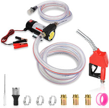 12V DC Diesel Fuel Transfer Pump Kit, Self-Priming Electric Diesel Transfer Pump