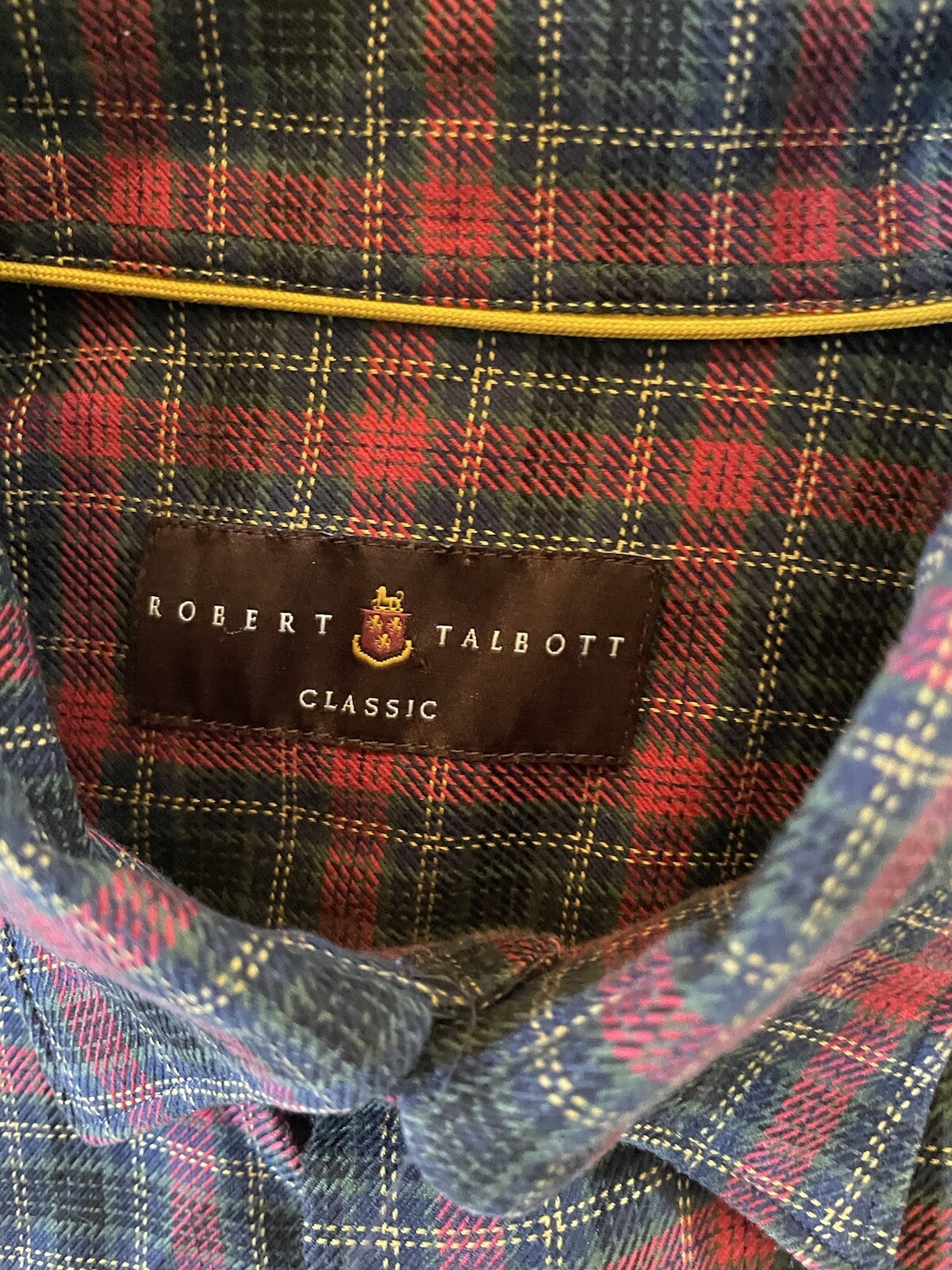 ROBERT TALBOTT Classic Button Under Collar Check … - image 6