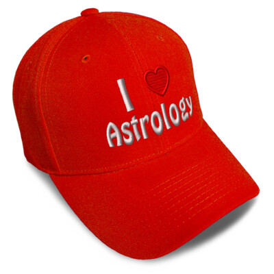 Baseball Cap I (Love) Astrology Red Heart Hobbies Lovers Astrology Lovers 1 Size