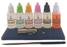 10K 14K 18K 22K Gold Silver Platinum Jewelry Test Solutions Coin Acid Tester Kit