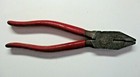 Kraeuter 38308 USA Heavy Duty 8 inch Lineman Side Cutter Pliers Red Handles Vtg