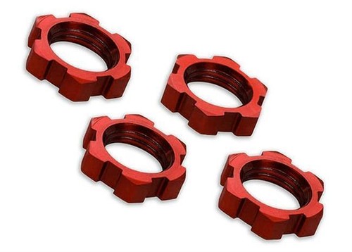 Traxxas TRX7758A Dadi per cerchi Dadi ruota scanalati 17mm dentati neri (4