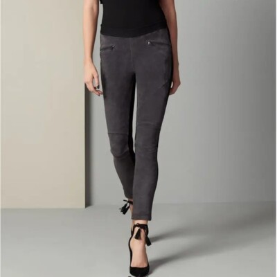 Blank NYC Gray Suede Mid Rise Pull On 
