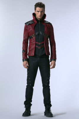 Punk Rave gender neutral style Black Fringe Jeans Pencil Rock Rivet Trousers